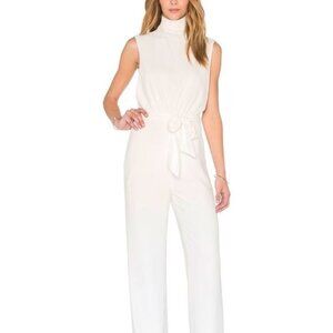 Misha Ottavia White Sleeveless High Neck Belted Jumpsuit NWT - Size XS